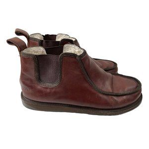 Emu Australia Unisex Mt Panorama Brown Leather Shearling Lined Boots Sz M11/W12